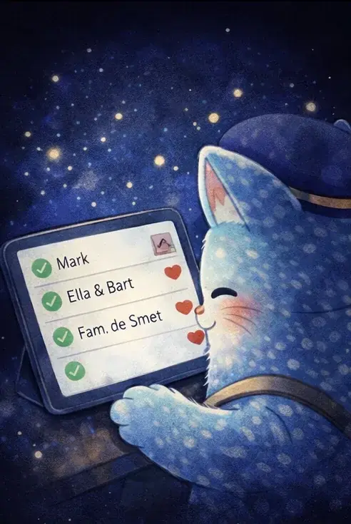 Overzicht van wie een fysiek geboortekaartje wil