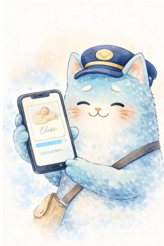 Geboortekaartje digitaal delen met een link