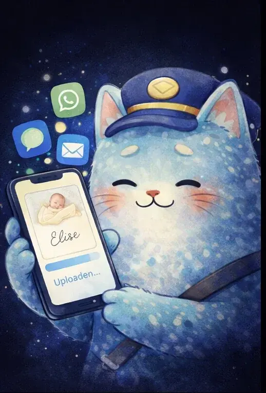 Geboortekaartje digitaal delen met een link